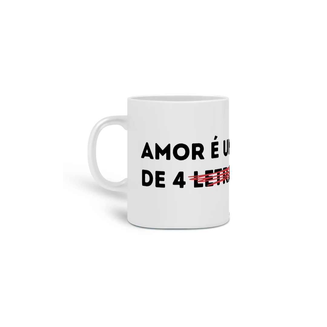 Caneca Amor Palavra de 4 Patas