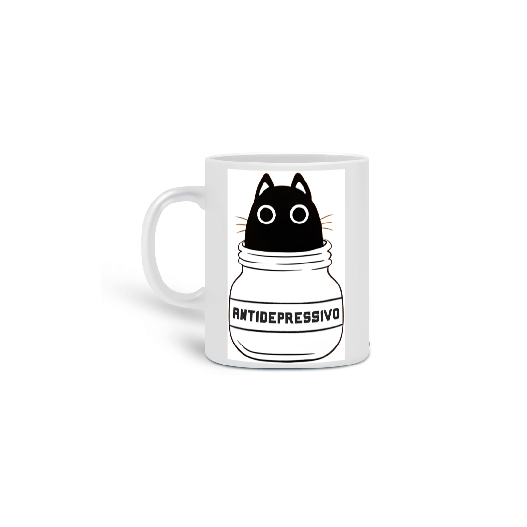 Caneca Gato Antidepressivo