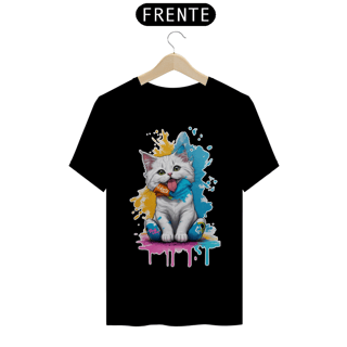 Camiseta Gato Branco - #005