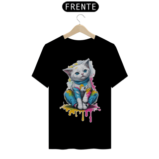 Camiseta Gato Branco - #006