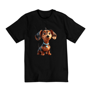 Camiseta Infantil (2 A 8) - Dachshund #002