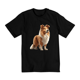 Camiseta Infantil (2 A 8) - Rough Collie #002