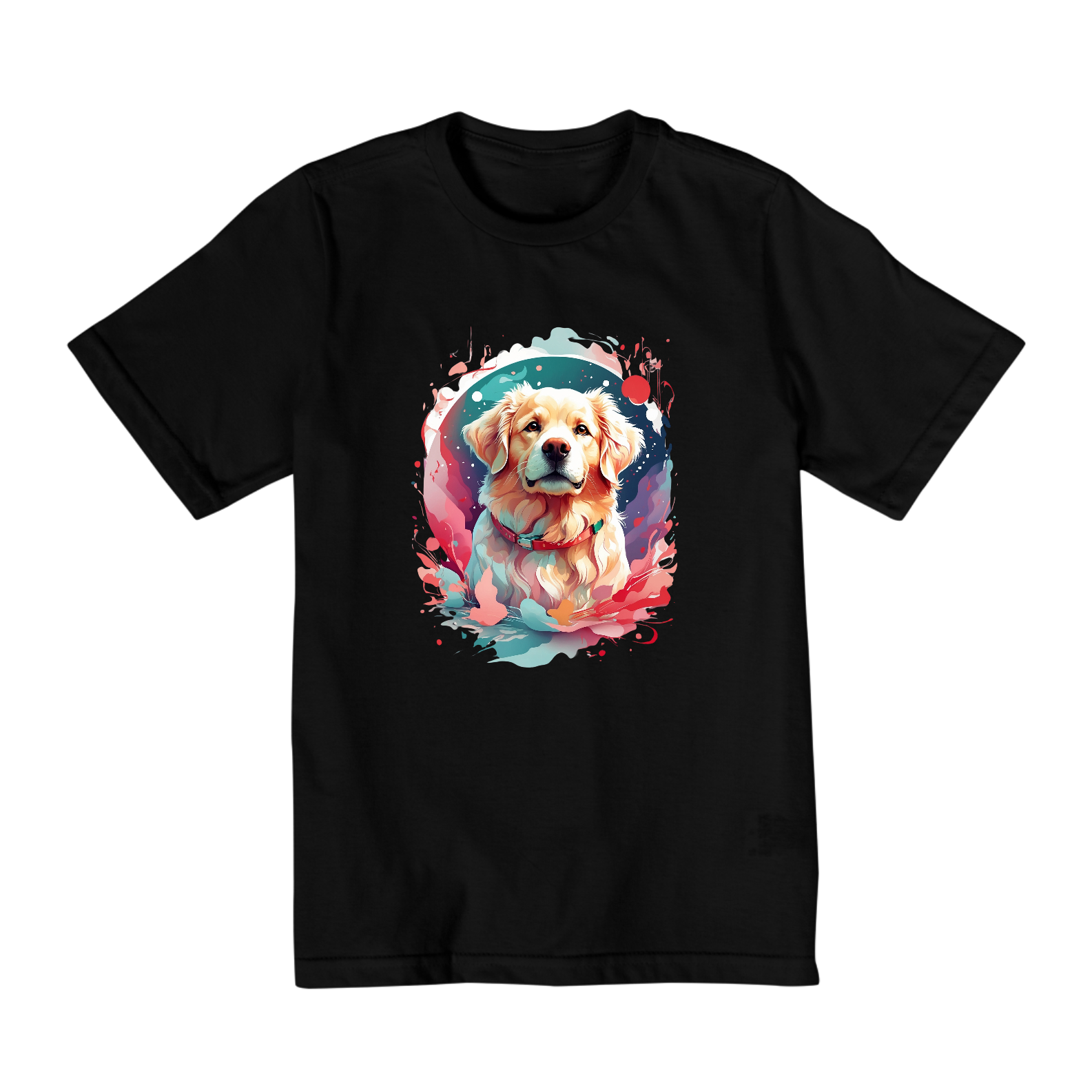 Camiseta Infantil (10 A 14) - Golden Retriever #001