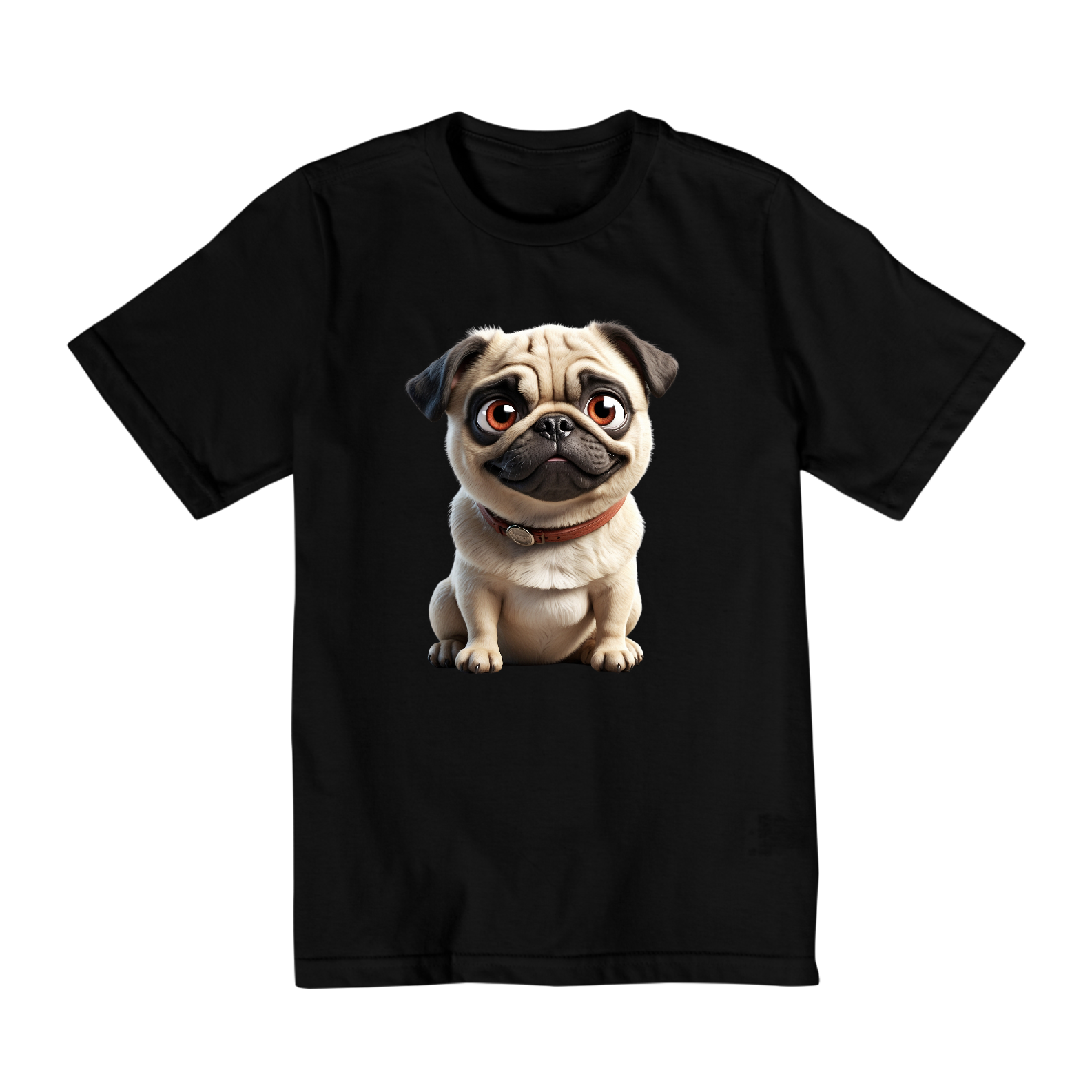 Camiseta Infantil (10 A 14) - Pug #002