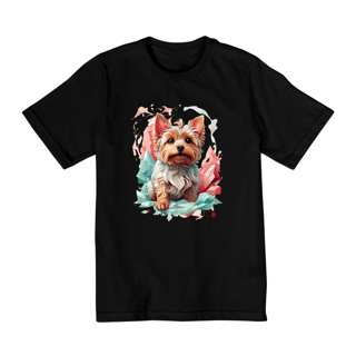 Camiseta Infantil (10 A 14) - Yorkshire Terrier #001