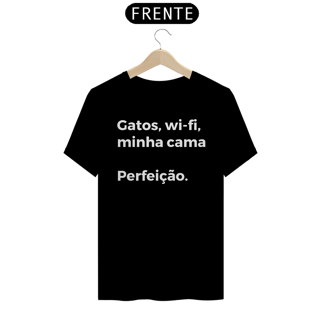 Camisetas Gatos, Wi-fi, Cama, Perfeição