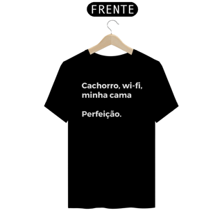 Camiseta Cachorro, Wi-fi, Cama, Perfeição