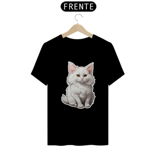 Camiseta Gato Branco - #010