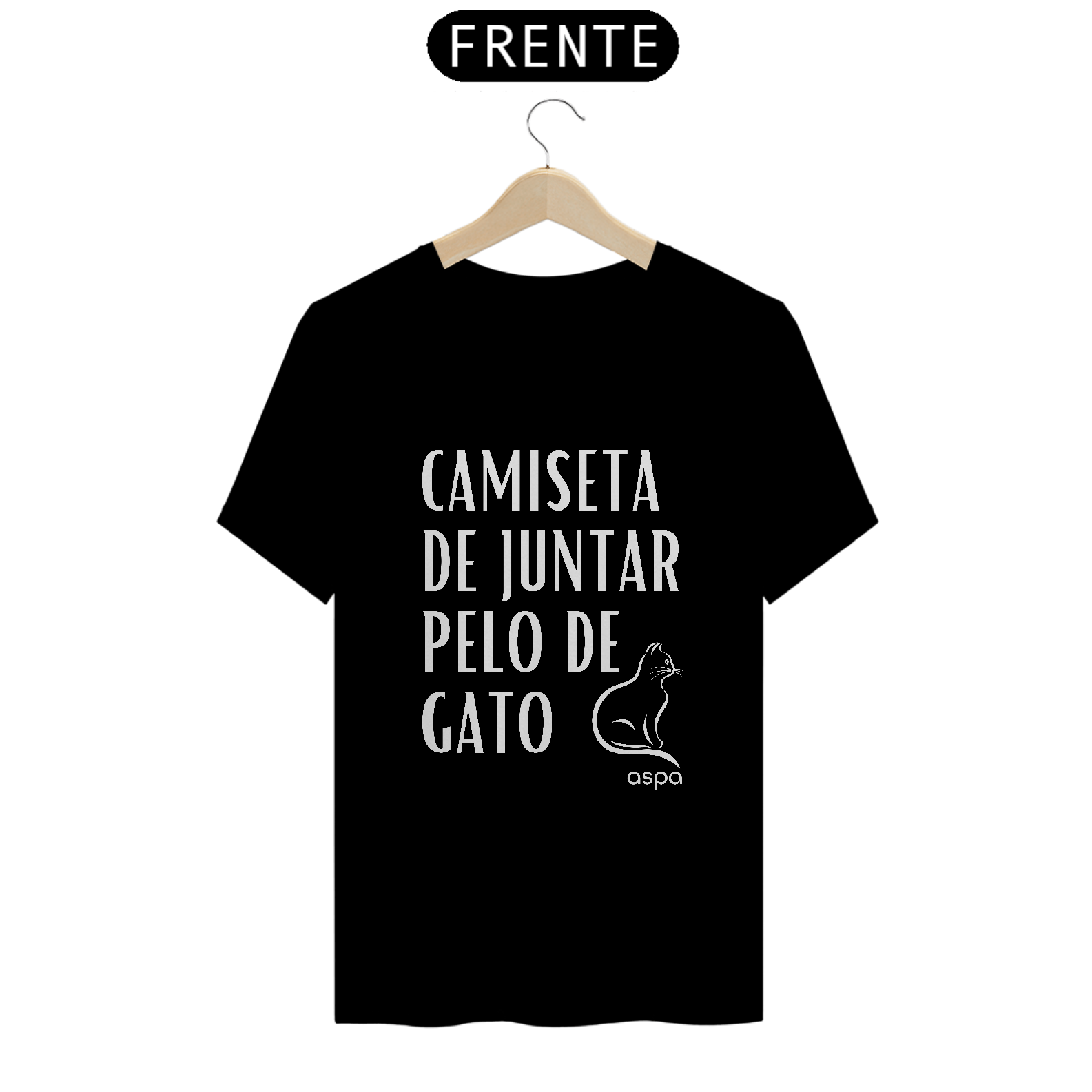 Camiseta Aspa - Camiseta de Juntar Pelo de Gato