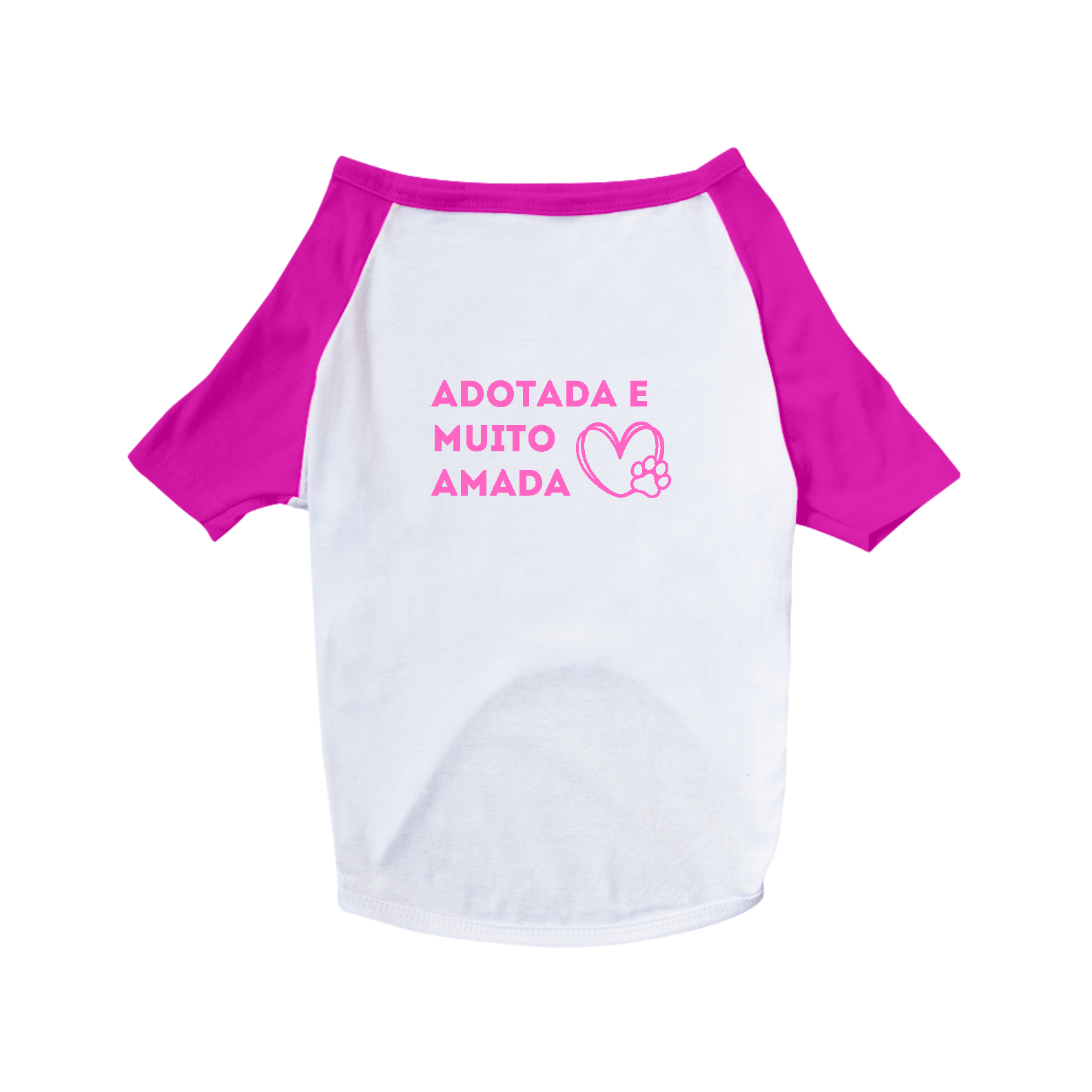 Camiseta Pet - Adotada e Muito Amada