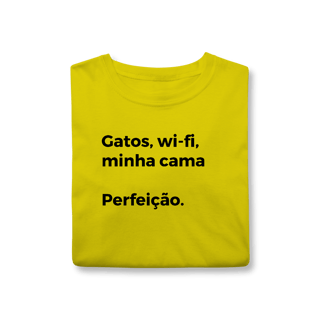 Nome do produtoGatos, Wi-fi, Minha Cama, Perfeição