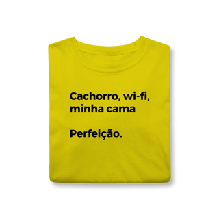 Nome do produtoCachorro, Wi-fi, Minha Cama, Perfeição