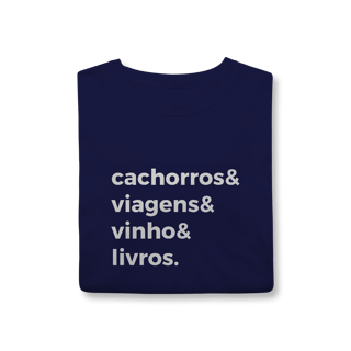 Nome do produtoCachorro, Viagens, Vinho e Livros
