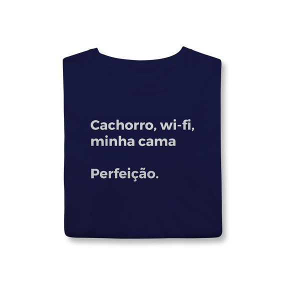 Cachorro, Wi-fi, Minha Cama, Perfeição