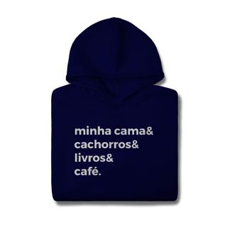 Nome do produtoMinha Cara, Cachorro, Livro e Café [Moletom Prime Canguru]