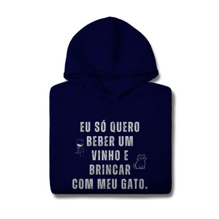 Nome do produtoBeber Vinho com o Gato [Moletom Prime Canguru]