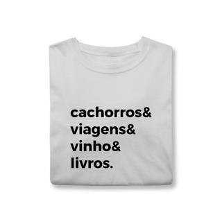 Nome do produtoCachorro, Viagens, Vinho e Livros