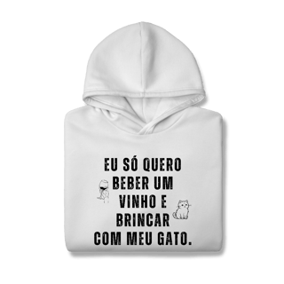 Nome do produtoBeber Vinho com o Gato [Moletom Prime Canguru]