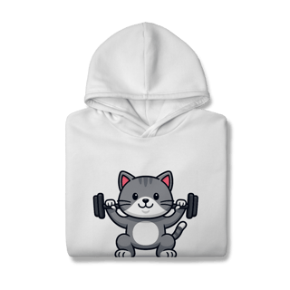 Nome do produtoGYM - Meow Stronger [Moletom Prime Canguru]