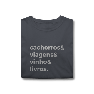 Nome do produtoCachorro, Viagens, Vinho e Livros