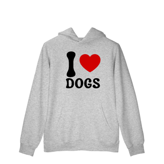 Nome do produtoI Love Dogs [Moletom Prime Canguru]