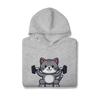 Nome do produtoGYM - Meow Stronger [Moletom Prime Canguru]