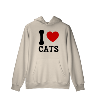 Nome do produtoI Love Cats [Moletom Prime Canguru]