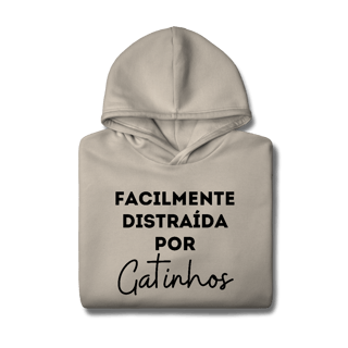 Nome do produtoDistraída por Gatinhos [Moletom Prime Canguru]
