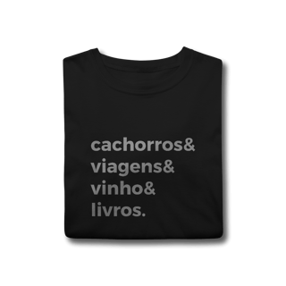 Nome do produtoCachorro, Viagens, Vinho e Livros