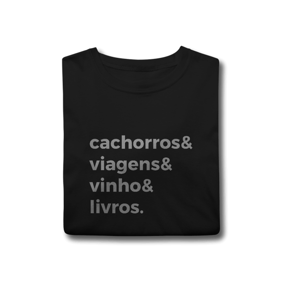 Cachorro, Viagens, Vinho e Livros