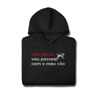 Nome do produtoVou passear com o meu Cão [Moletom Prime Canguru]