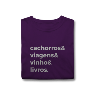Nome do produtoCachorro, Viagens, Vinho e Livros
