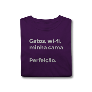 Nome do produtoGatos, Wi-fi, Minha Cama, Perfeição