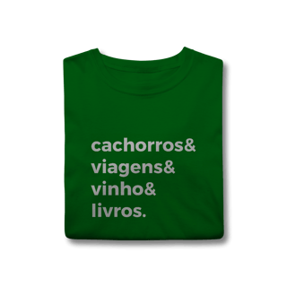 Nome do produtoCachorro, Viagens, Vinho e Livros