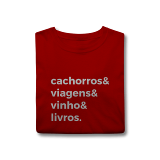 Nome do produtoCachorro, Viagens, Vinho e Livros