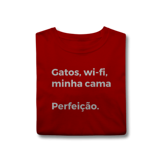 Nome do produtoGatos, Wi-fi, Minha Cama, Perfeição