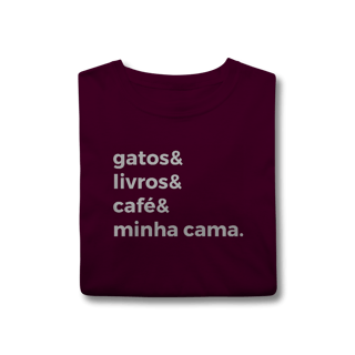 Nome do produtoGatos, Livros, Café, Minha Cama