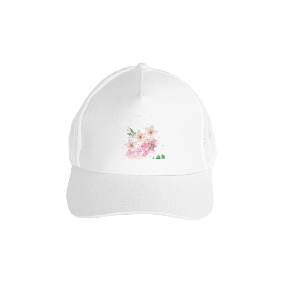 Boné Americano com Tela - Floral 1