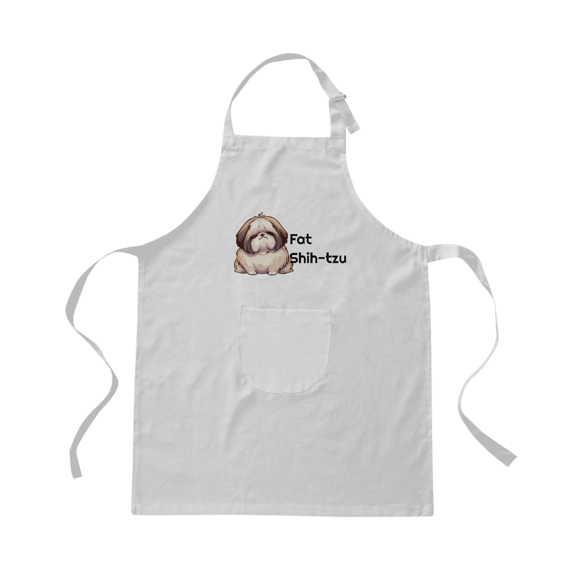 Avental de Brim - Fat Shih-tzu - Modelo 1
