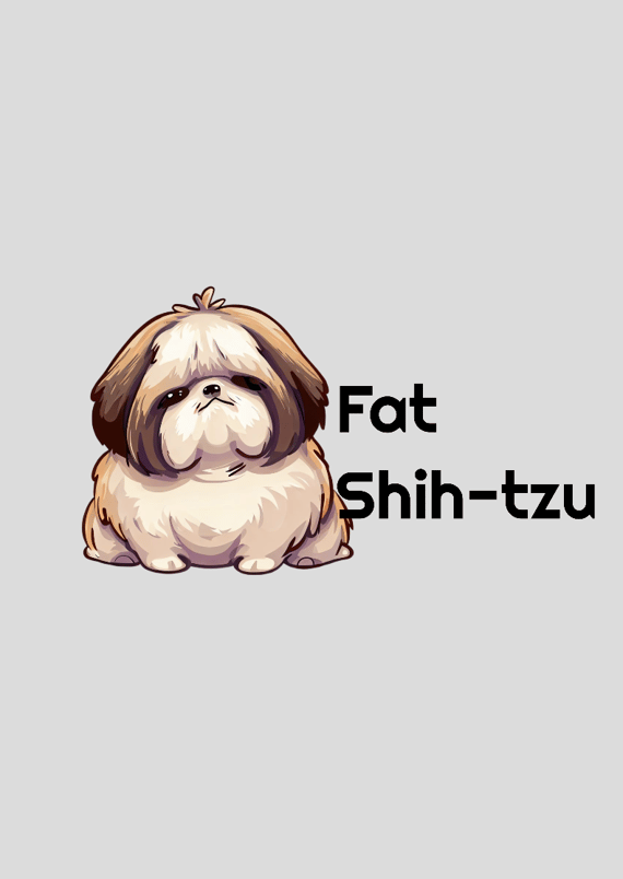 Poster - Retrato - Fat Shih-tzu - Modelo 1