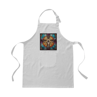 Nome do produto Avental de Brim - Jesus - Vitral 1