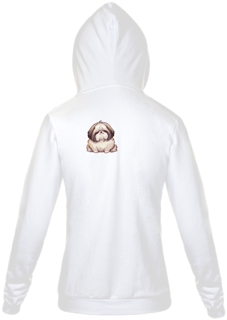 Nome do produto Moletom com Zíper - Fat Shih-tzu - Modelo 1