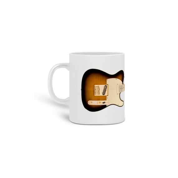 Caneca Cerâmica - Guitarra Fender Telecaster Richie Kotzen Siganture Tobacco Burst - Model 1