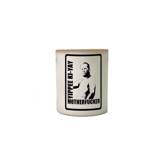 Caneca Mágica - Die Hard 1 - Yippee Ki-Yay Motherfucker - Preto