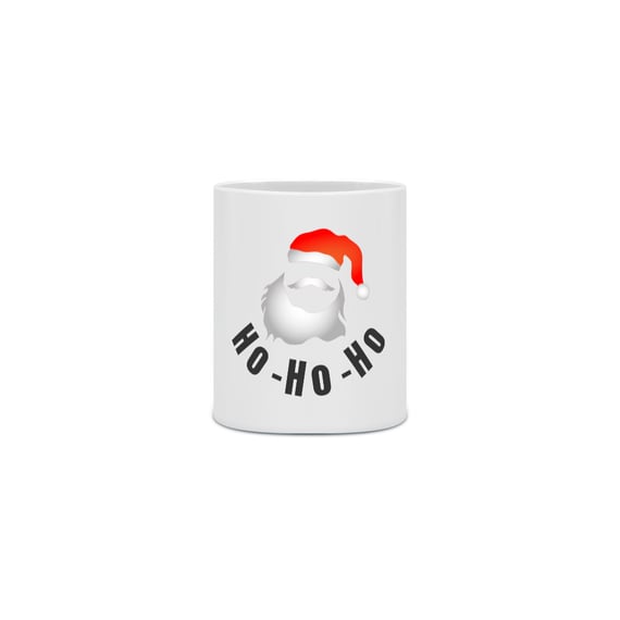 Caneca Cerâmica - Papai Noel - Ho-Ho-Ho 1 - Preto