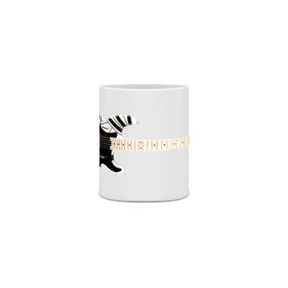 Nome do produto Caneca Cerâmica - Guitarra EVH Striped Series Black White