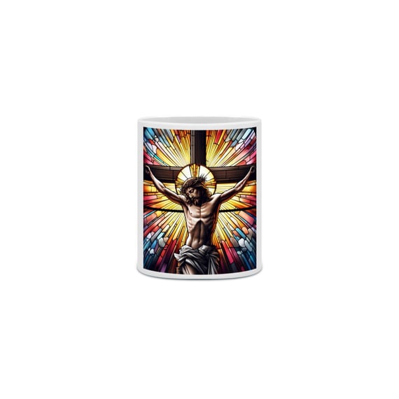 Caneca Cerâmica - Jesus - Vitral 4
