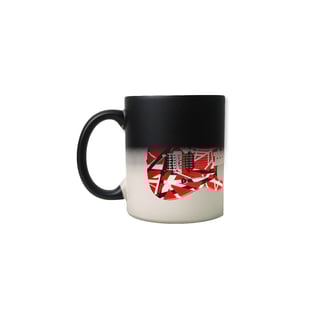 Nome do produto Caneca Mágica - Guitarra EVH Striped Series Red Black White