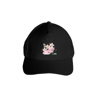 Nome do produto Boné Americano com Tela - Floral 1