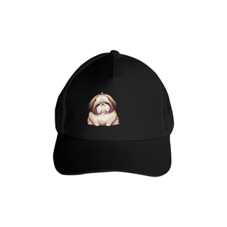Nome do produto Boné Americano com Tela - Fat Shih-tzu - Modelo 1